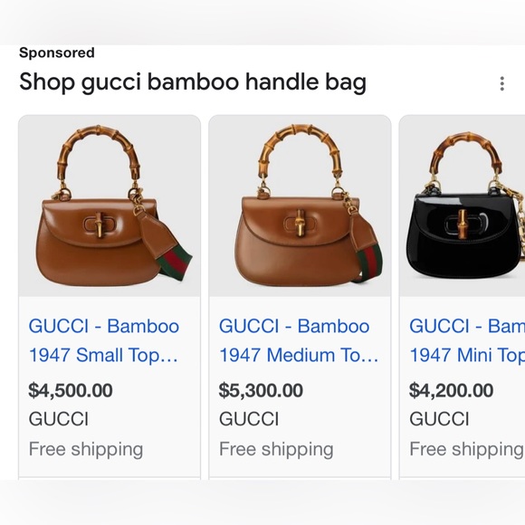 NWT Auth Gucci Bamboo floral Top Handle Bag - Picture 13 of 13